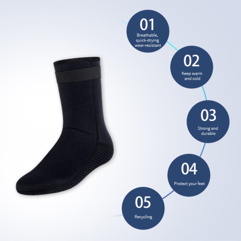 Neoprene Socks 3mm 5mm Wetsuit - Snorkel Dry Top 评论和价格