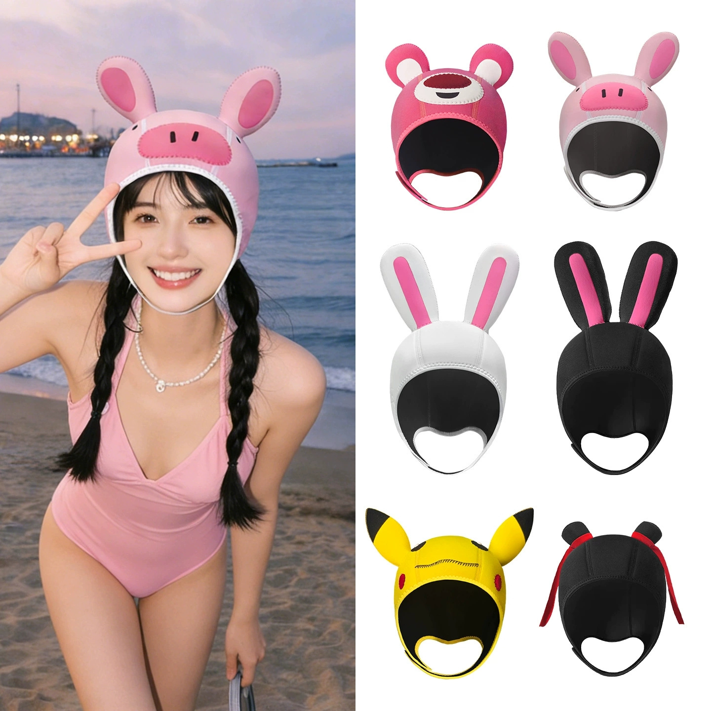 3mm Neoprene Cute Cartoon Ther - Aquatic Sports Cap 评论和价格