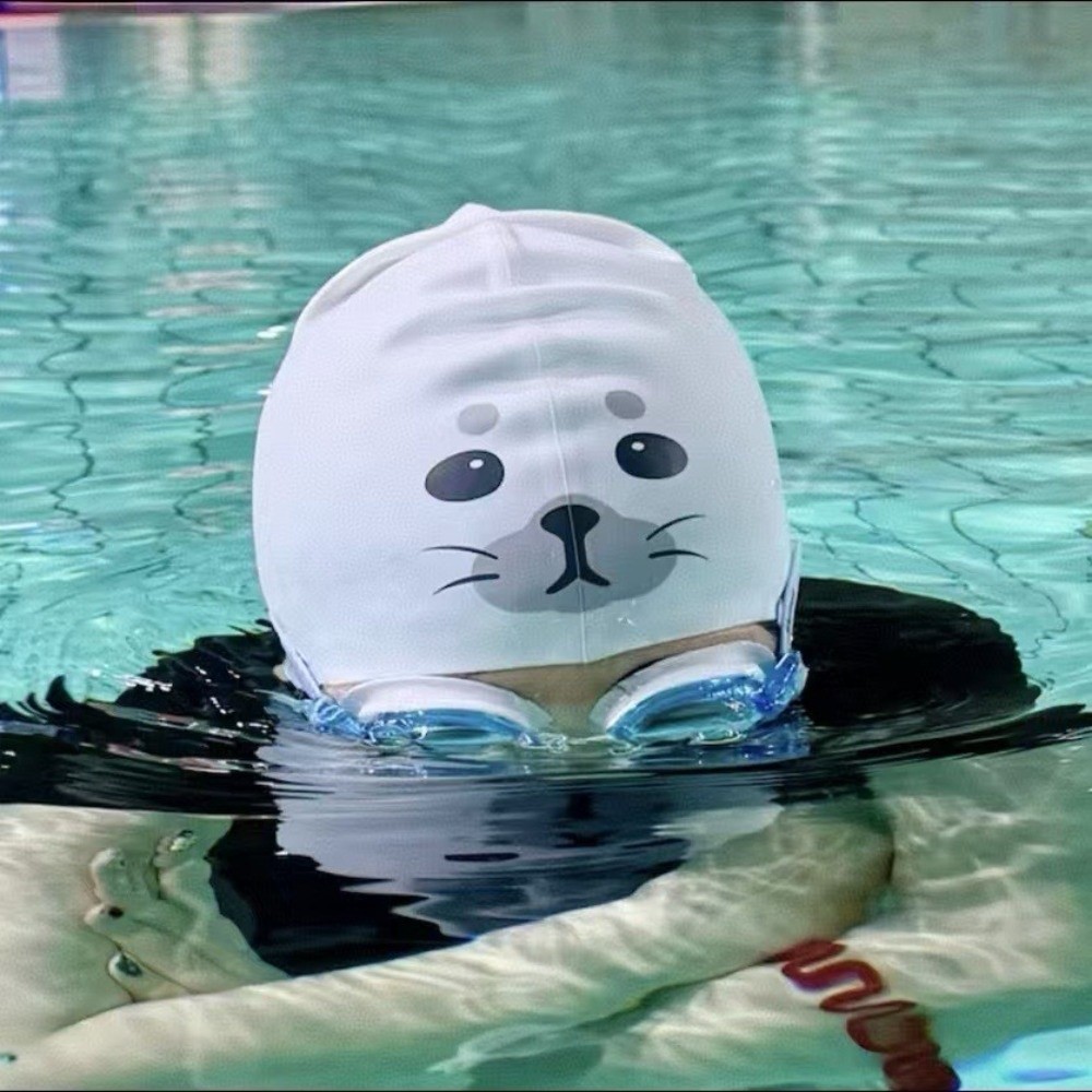Cute Waterproof Silicone Swim  - Aquatic Sports Cap 评论和价格