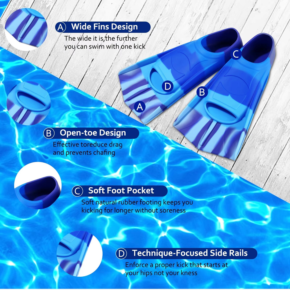 Silicone Swimming Flippers Sno - Snorkel Dry Top 评论和价格