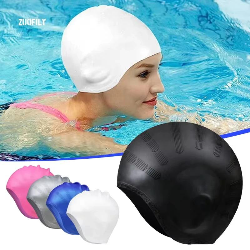 Large Silicone Swimming Cap wi - Aquatic Sports Cap 评论和价格