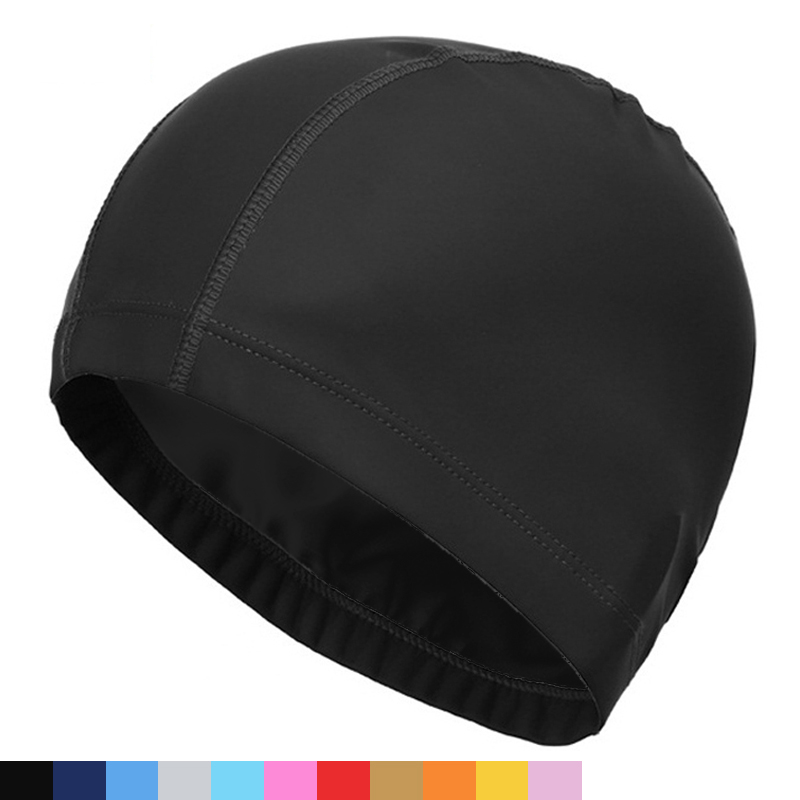 PU Fabric Swimming Cap Men Wom - Aquatic Sports Cap 评论和价格